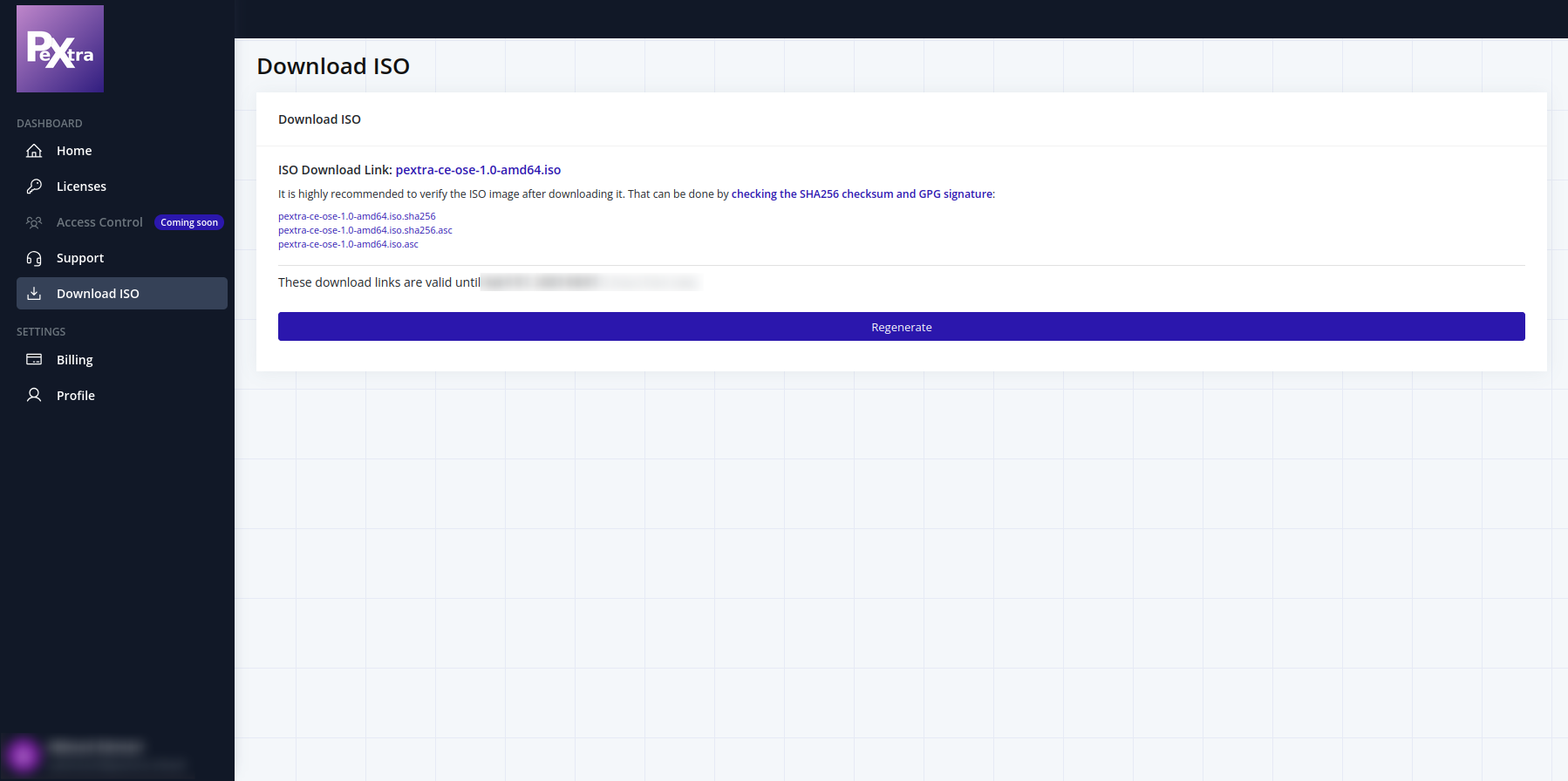 Pextra Customer Portal