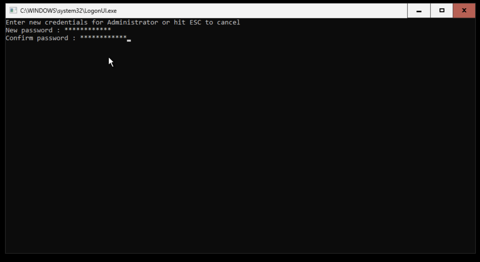 Prompting to set the password for the Administrator account