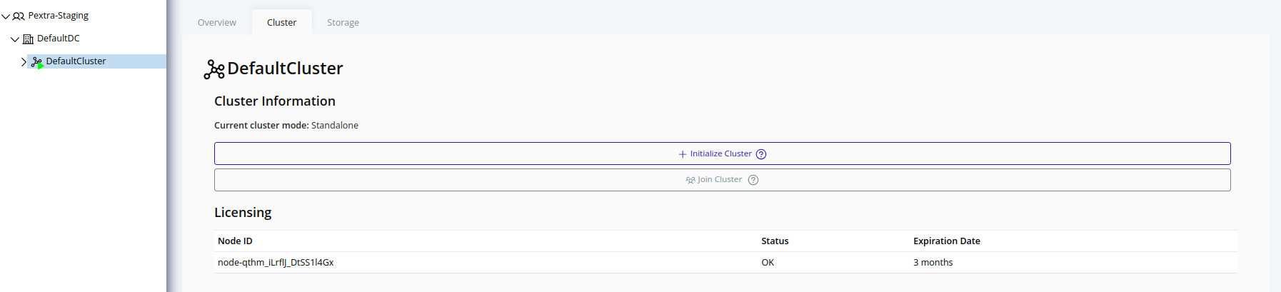 Cluster Page