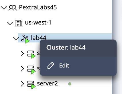 Edit Cluster