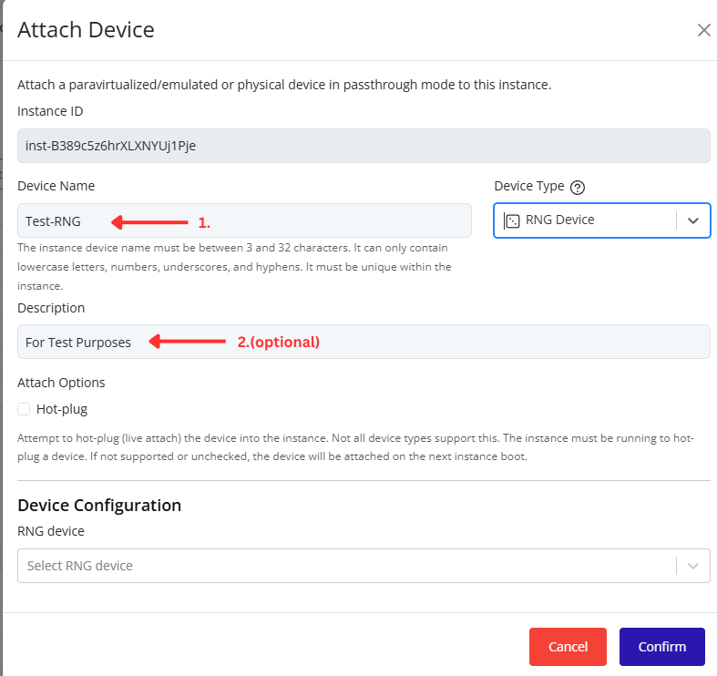 Device Name and Description