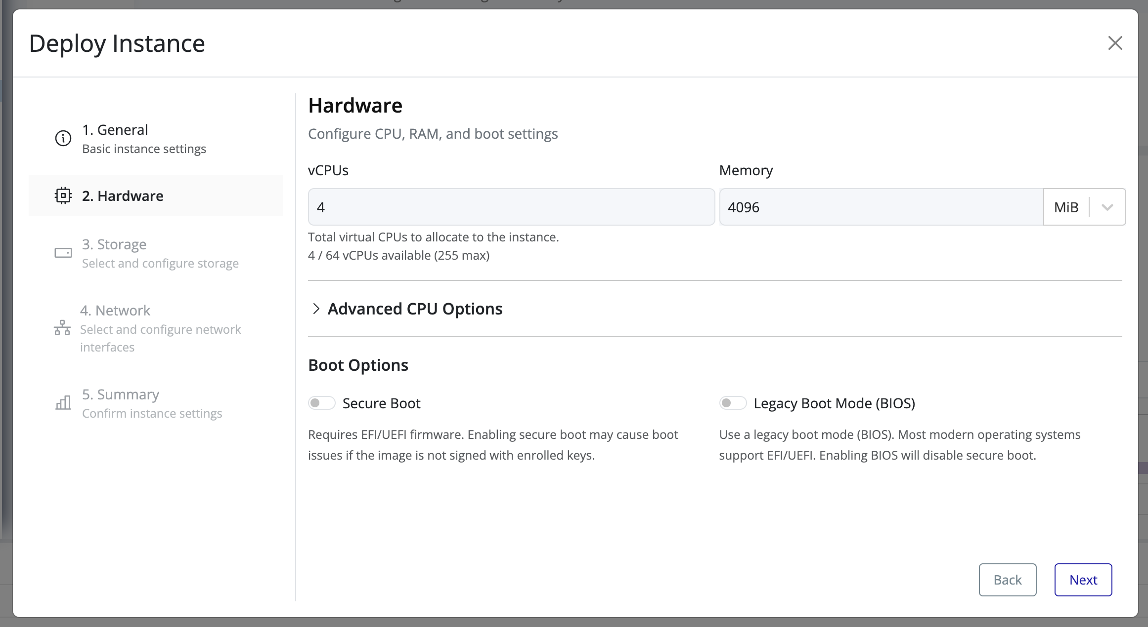Fill Instance Information