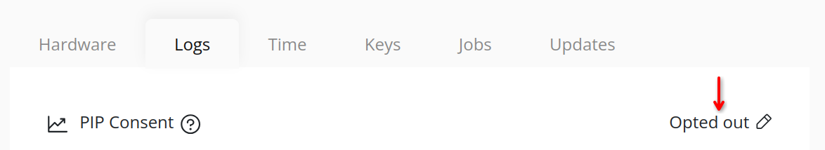 Edit PIP Consent Button