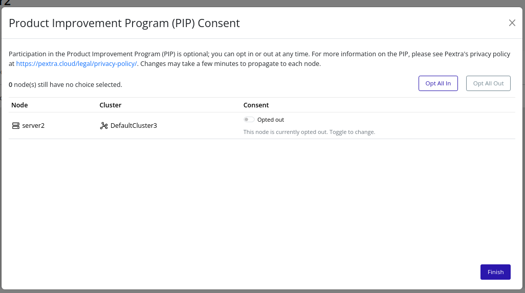 Edit PIP Consent Modal