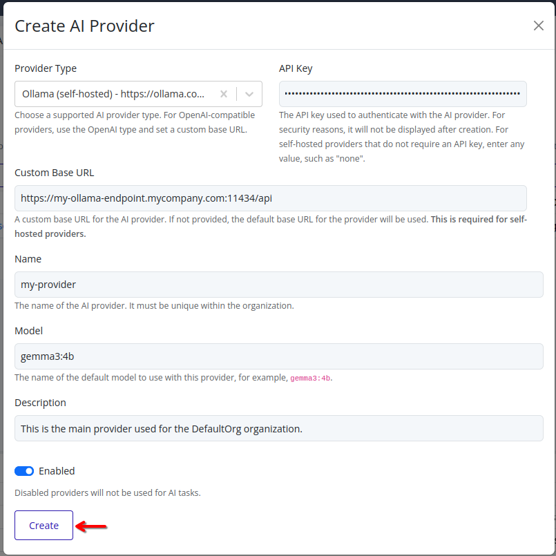 Create AI Provider