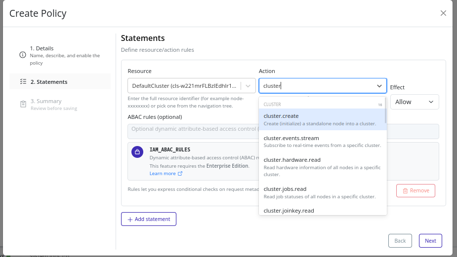 Create Policy Statements