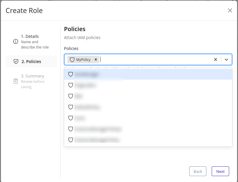 Create Role Policies