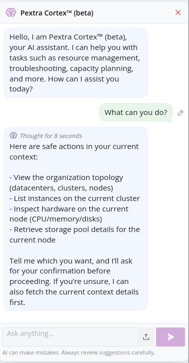 Pextra Cortex Response